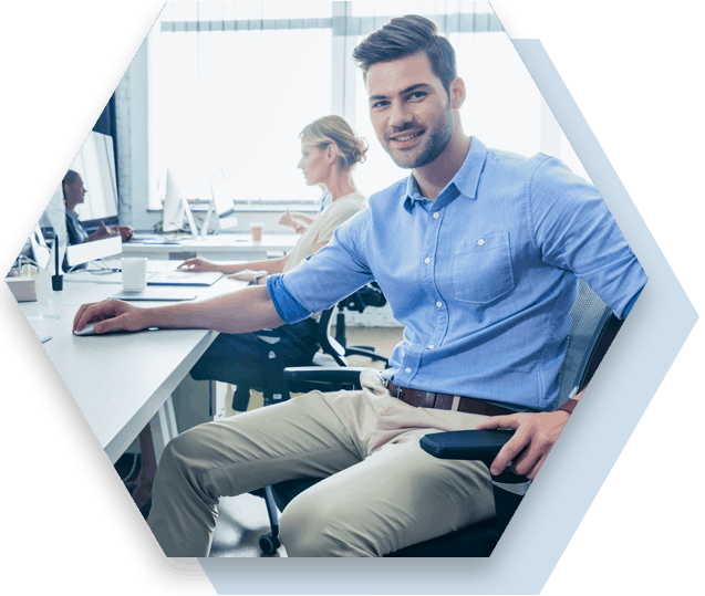Service Management Remote Engineering Support Person Sitting at Desk